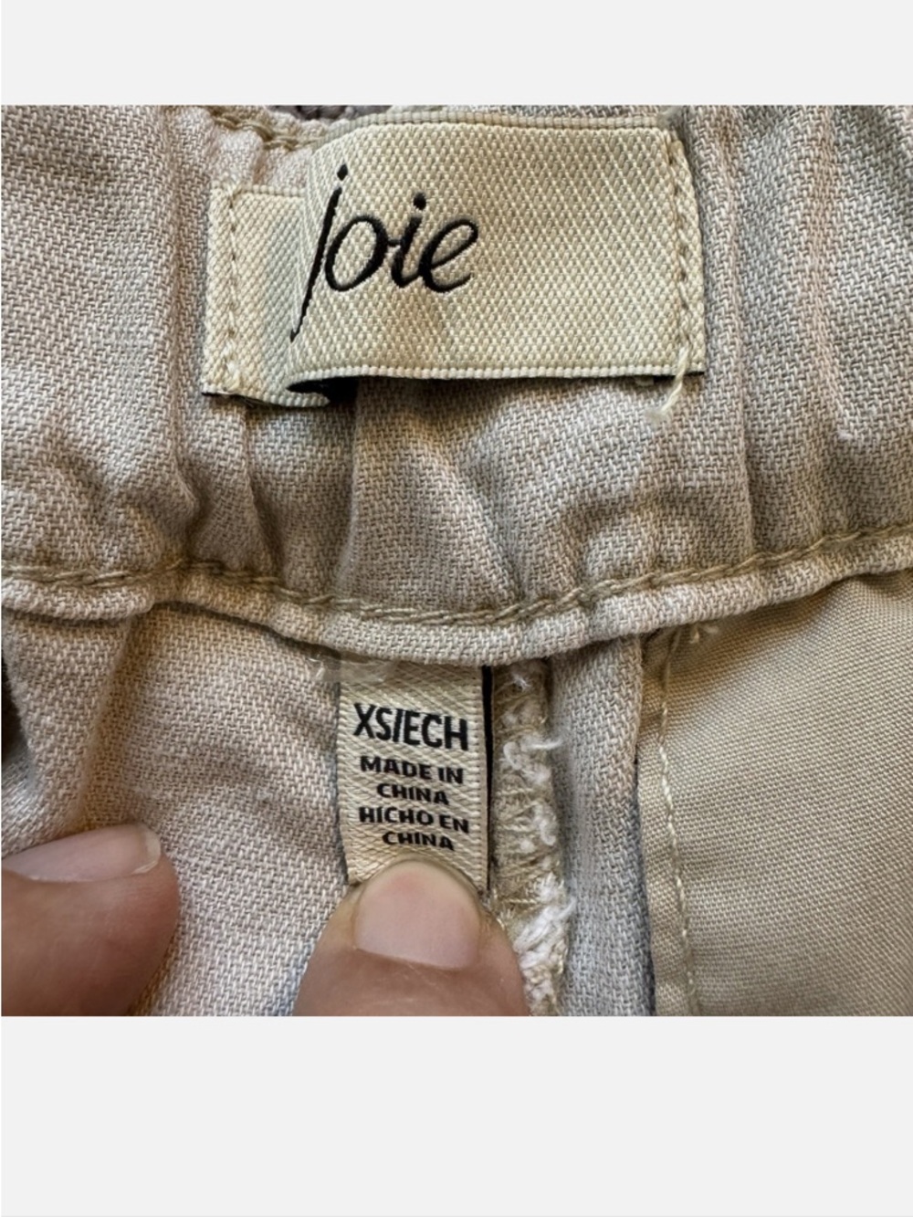JOIE Shorts Womens X-Small Ivory Rainy Day Linen Blend High Rise Pleated Pockets - Picture 6 of 13